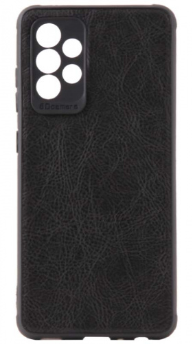 Силиконовый чехол для Samsung Galaxy A52/A525 кожа с защитой камеры черный