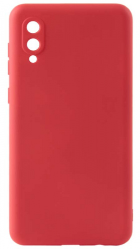 Силиконовый чехол Soft Touch для Samsung Galaxy A02/A022 с защитой камеры красный