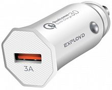 АЗУ 1 USB Exployd EX-Z-1344 Shaft 3000mA, Quick Cgarge 3.0, белый