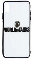 Силиконовый чехол для Apple iPhone XS Max стеклянный World of tanks