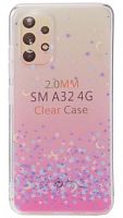 Силиконовый чехол для Samsung Galaxy A32/A325 звездочки розовый градиент