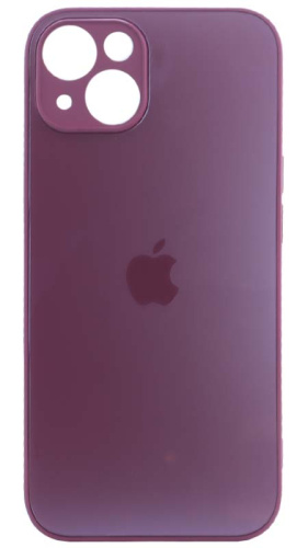 Силиконовый чехол для Apple iPhone 14 матовое стекло бордовый