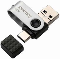 128GB флэш драйв Smart Buy TRIO 3-in-1 OTG (USB Type-A + USB Type-C + micro USB)