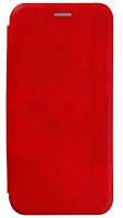 Чехол-книга OPEN COLOR для Xiaomi Redmi Note 8 с прострочкой красный