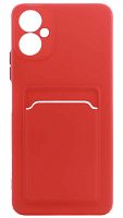 Силиконовый чехол для Tecno Camon 19 Neo с кардхолдером красный