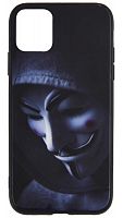 Силиконовый чехол для Apple iPhone 11 стеклянный маска черный
