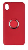 Силиконовый чехол Soft Touch для Xiaomi Redmi 7A с держателем красный