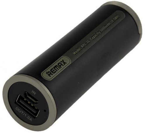 Внешний аккумулятор Remax RPL-26 5000mAh USB выход с держателем на палец 1.4A чёрный