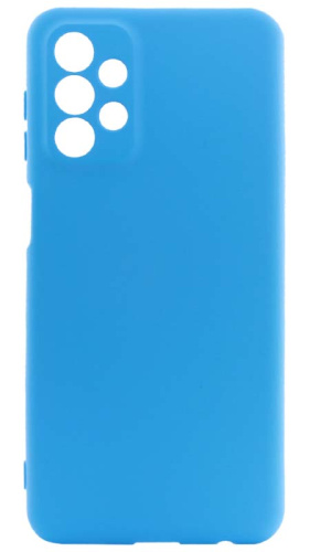 Силиконовый чехол Soft Touch для Samsung Galaxy A23/A235 с защитой камеры голубой 