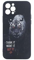 Силиконовый чехол для Apple iPhone 12 Pro фосфор животные тигр