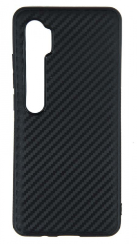 Силиконовый чехол для Xiaomi Mi Note 10/Mi Note 10 Pro карбон чёрный