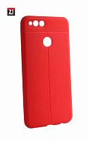 Силиконовый чехол для Huawei Honor 7X под кожу красный