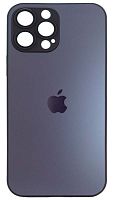 Силиконовый чехол для Apple iPhone 13 Pro Max матовое стекло с линзами фиолетовый