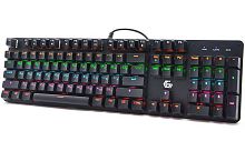 Клавиатура механ Gembird KB-G530L, USB, чёрн,Outemu Blue, 104 кл., Rainbow, 9 реж., 1,5м