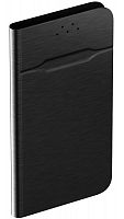 Чехол-книжка универсальный для смартфонов р.L, 5.5"-6.5", (165*80*20мм), черный, OLMIO