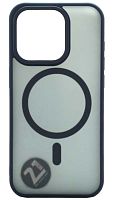 Силиконовый чехол для Apple iPhone 15 Pro Matte case с MagSafe синий
