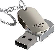 16GB флэш драйв Maxvi metallic серебро (FD16GBUSB20C10MR)