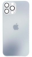 Силиконовый чехол для Apple iPhone 13 Pro Max стекло градиентное белый