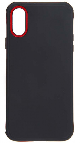 Силиконовый чехол для Apple iPhone X/XS OUTFITCASE чёрный-красный