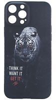 Силиконовый чехол для Apple iPhone 13 Pro Max фосфор животные тигр