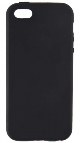 Силиконовый чехол для Apple iPhone 5/5S/SE матовый черный