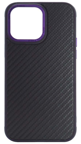 Силиконовый чехол для Apple iPhone 14 Pro Max case mate карбон фиолетовый