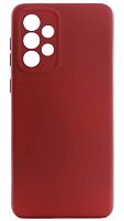 Силиконовый чехол Soft Touch для Samsung Galaxy A33/A336 с защитой камеры бордовый