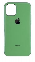 Силиконовый чехол для Apple iPhone 11 Pro яблоко глянцевый зеленый