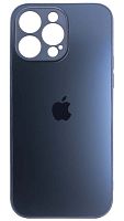 Силиконовый чехол для Apple iPhone 14 Pro Max матовое стекло черный