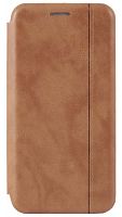 Чехол-книга OPEN COLOR для Samsung Galaxy S10/G973 с прострочкой светло-коричневый
