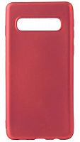 Силиконовый чехол New Metallic для Samsung Galaxy S10 красный