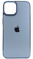Силиконовый чехол Dikex для Apple iPhone 14 голубой