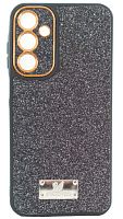 Силиконовый чехол для Samsung Galaxy A25/A256 SW с блестками черный
