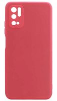 Силиконовый чехол Soft Touch для Xiaomi Redmi Note 11SE с защитой камеры бордовый