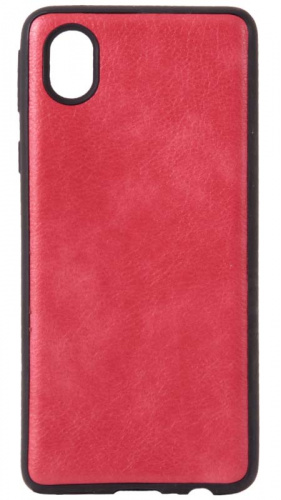 Силиконовый чехол для Samsung Galaxy A01 Core/A013 кожа красный