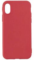 Силиконовый чехол для Apple Iphone X/XS плотный матовый красный