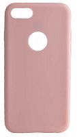 Силиконовый чехол для Apple iPhone 8 с вырезом ультратонкий розовый