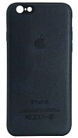 Силиконовый чехол для Apple iPhone 6/6S кожа с лого синий