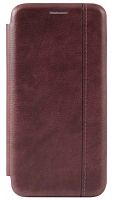 Чехол-книга OPEN COLOR для Samsung Galaxy S8/G950 с прострочкой темно-коричневый