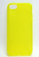 Накладка силиконовая для iPhone 5 матовая  желтая