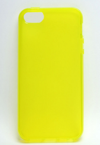 Накладка силиконовая для iPhone 5 матовая  желтая