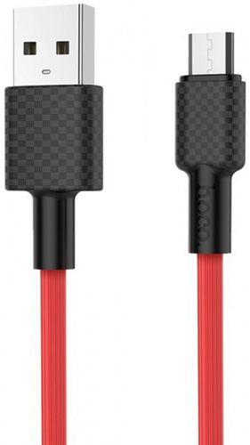 Кабель USB - микро USB HOCO X29 1.0м 2.0A силикон красный