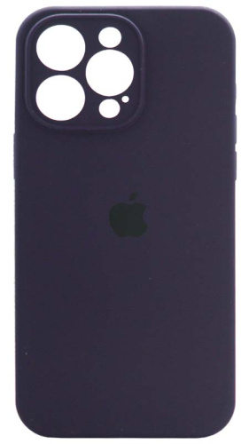 Силиконовый чехол Soft Touch для Apple iPhone 14 Pro Max с защитой камеры лого фиолетовый