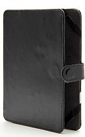Чехол футляр-книга универсальная 8 дюймов модель 8.2 кожа крепление резинка (чёрный)