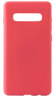 Силиконовый чехол для Samsung Galaxy S10 Plus/G975 матовый красный