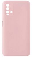 Силиконовый чехол Soft Touch для Xiaomi Redmi 9T с защитой камеры бледно-розовый