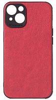 Силиконовый чехол для Apple iPhone 13 кожа красный