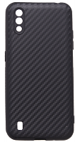 Силиконовый чехол для Samsung Galaxy M01/M015 карбон черный