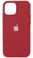 Задняя накладка Soft Touch для Apple Iphone 13 mini красный с белым яблоком