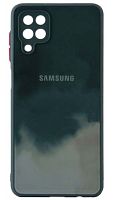 Силиконовый чехол для Samsung Galaxy A12/A125 стеклянный краски зеленый